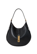 RALPH LAUREN WOMEN Polo ID Leather Small Shoulder Bag Black