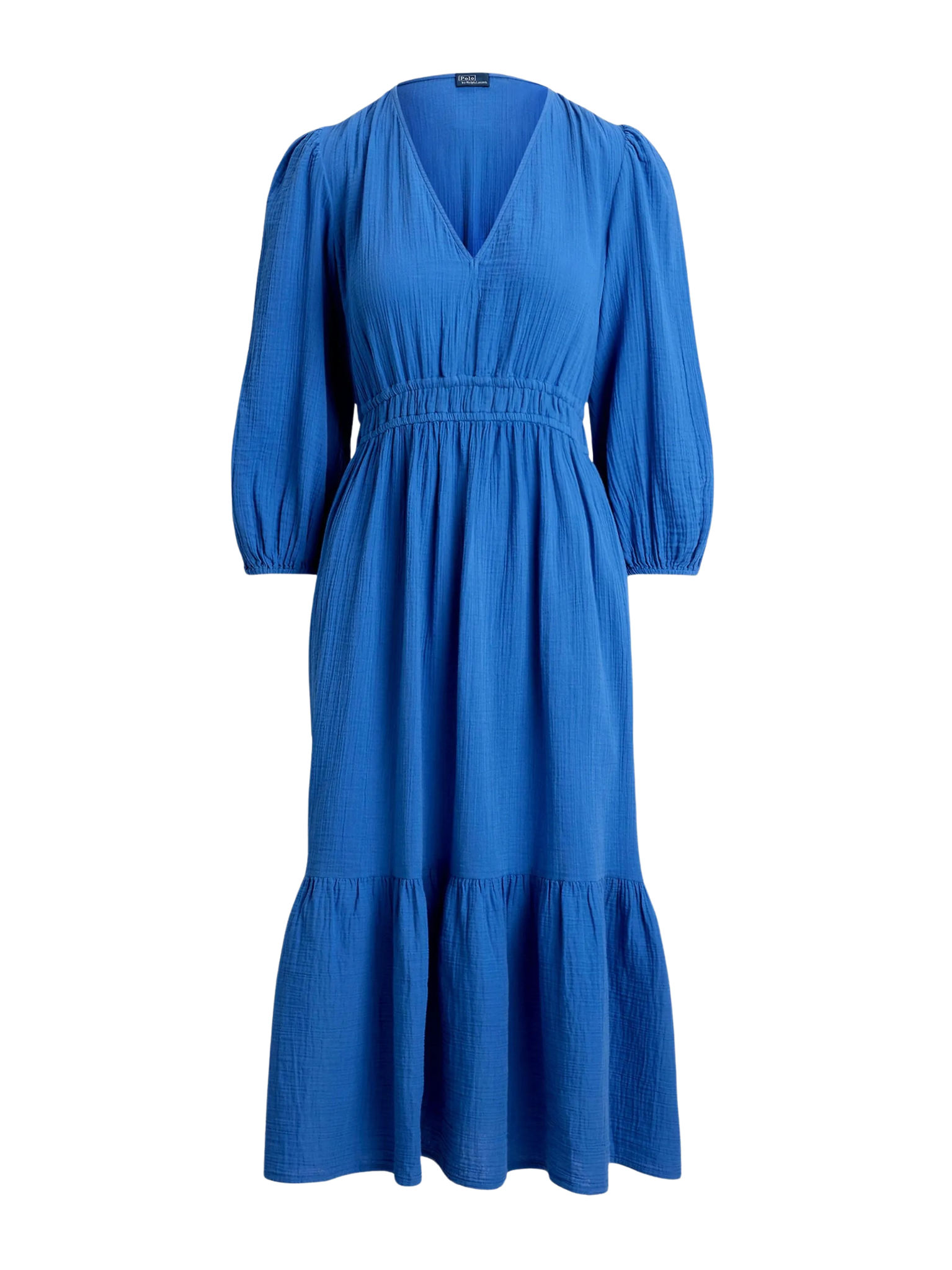 RALPH LAUREN WOMEN Cotton Long-sleeve Dress Retreat Blue