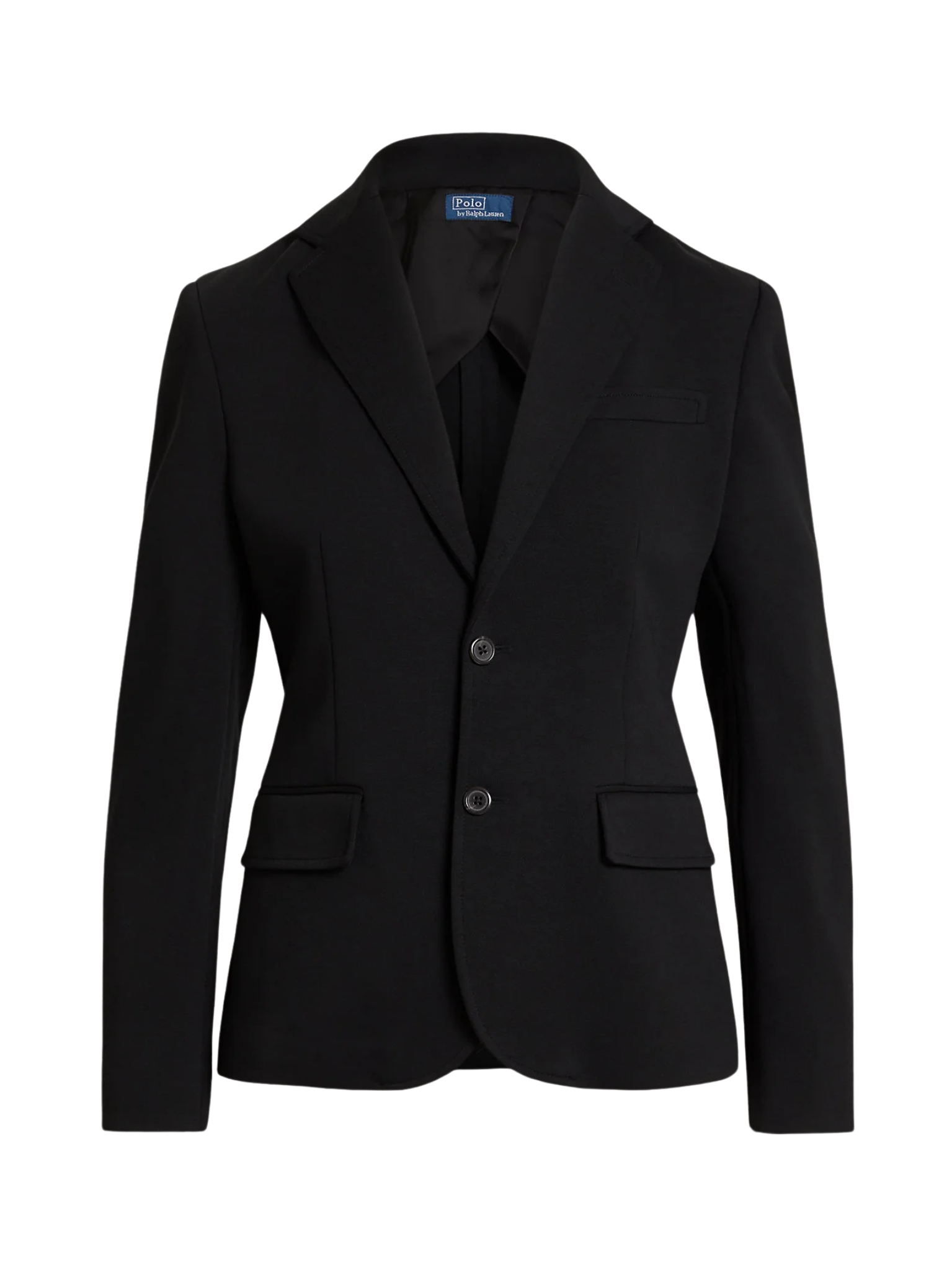 RALPH LAUREN WOMEN Single-breasted Ponte Blazer Polo Black