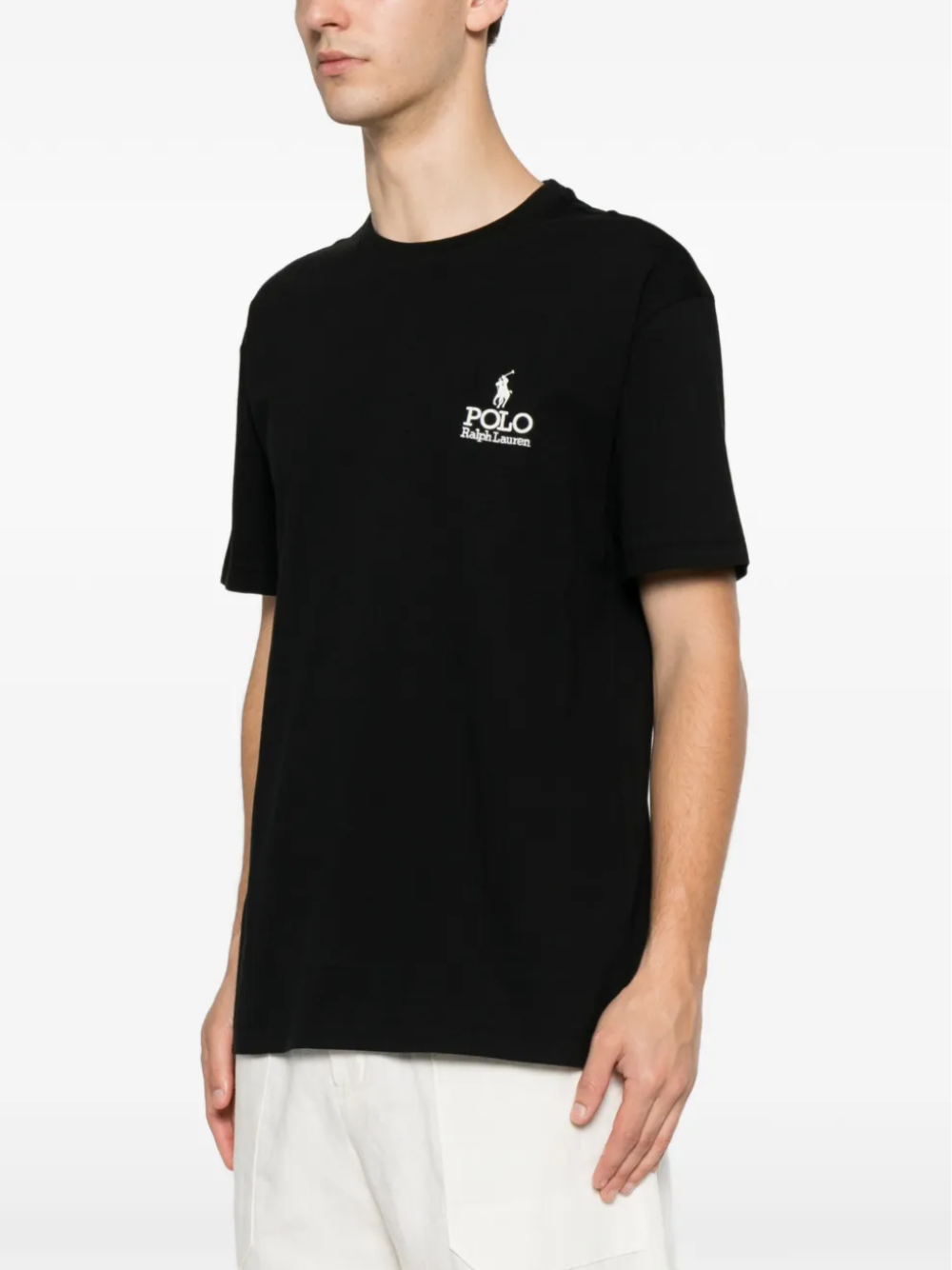 RALPH LAUREN Classic Fit Logo Jersey T-Shirt Polo Black