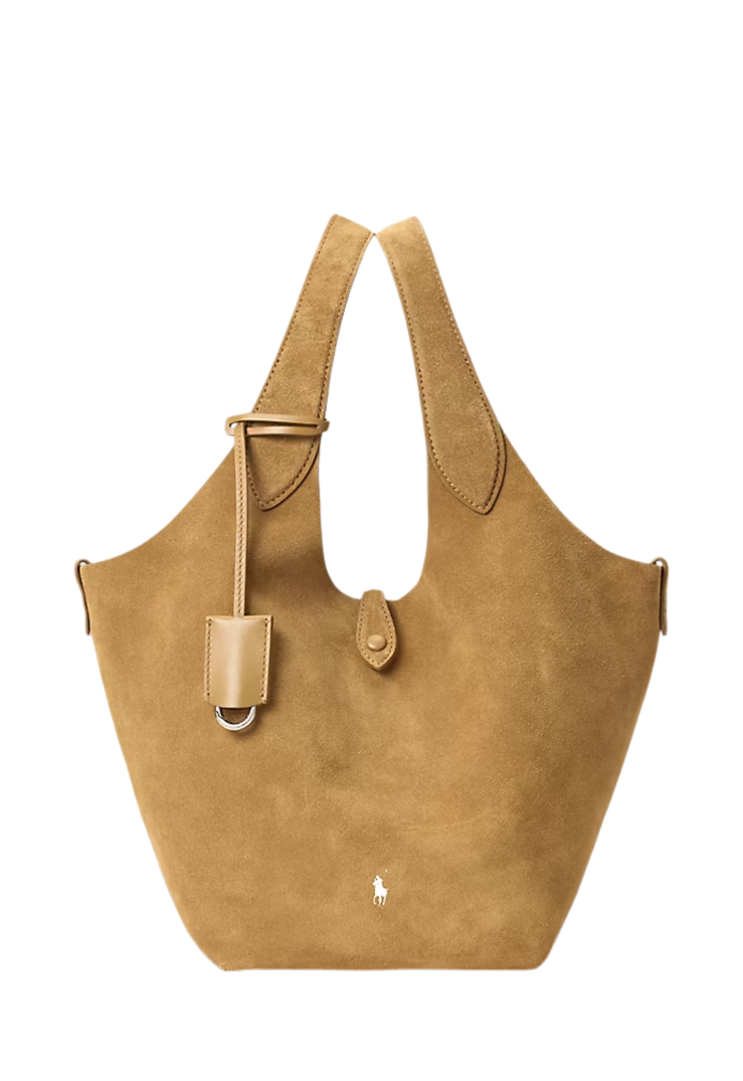 RALPH LAUREN WOMEN Polo Play Suede Tote Caramel