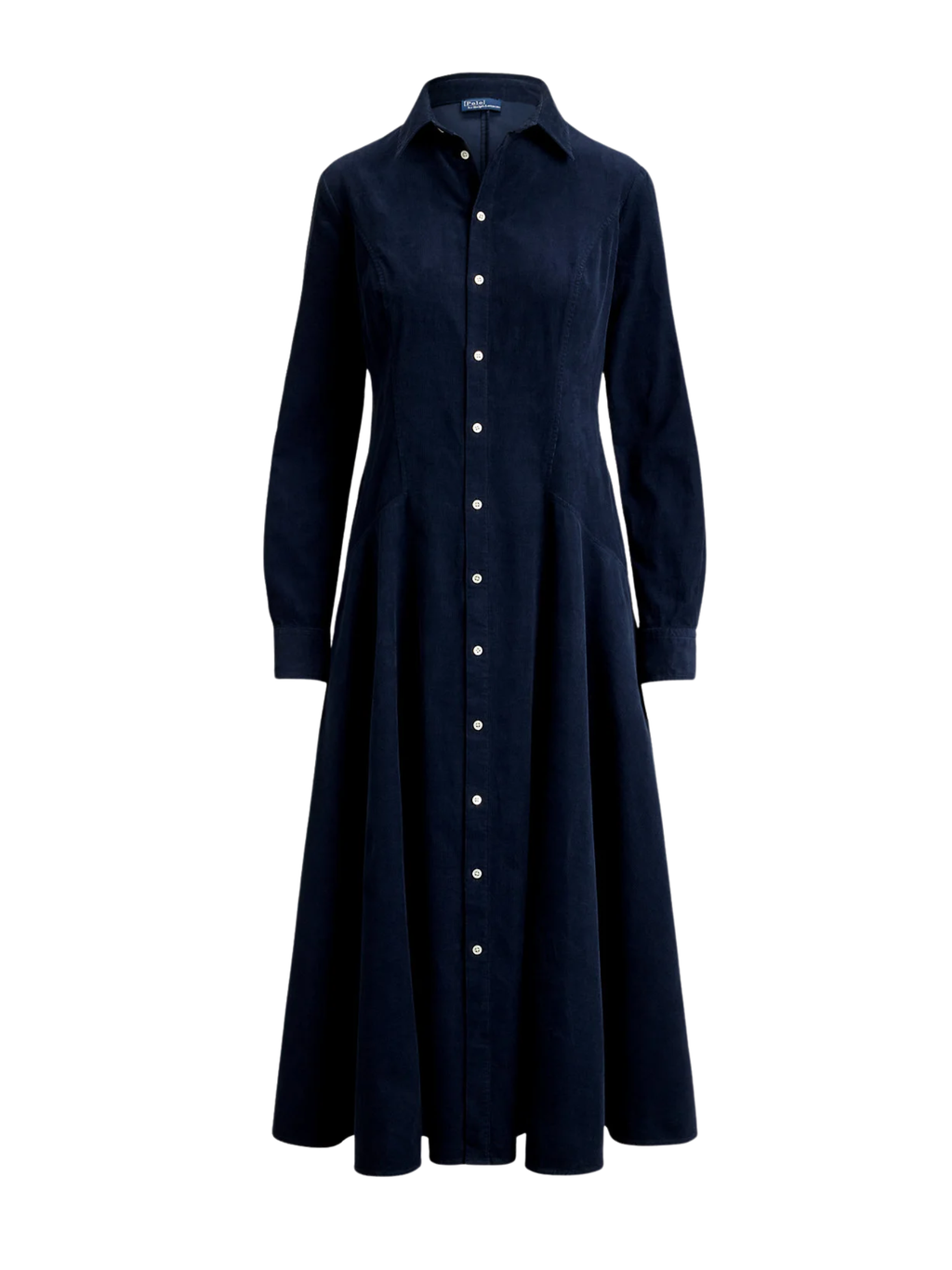RALPH LAUREN WOMEN Corduroy A-line Shirtdress Navy