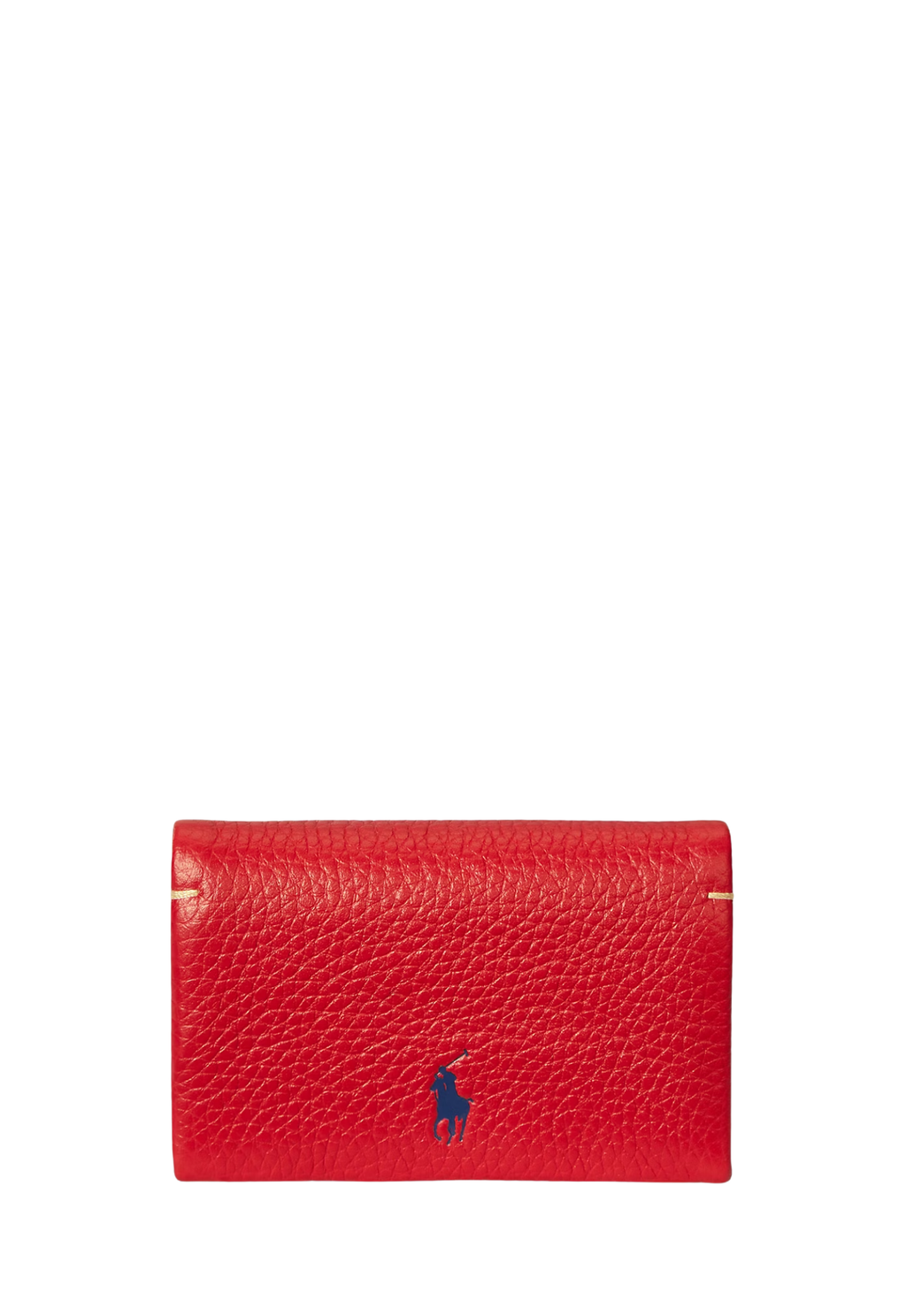 RALPH LAUREN WOMENS Polo Play Leather Snap Card Case Cherry