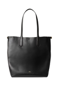 RALPH LAUREN WOMEN Bellport Leather North-South Tote Black
