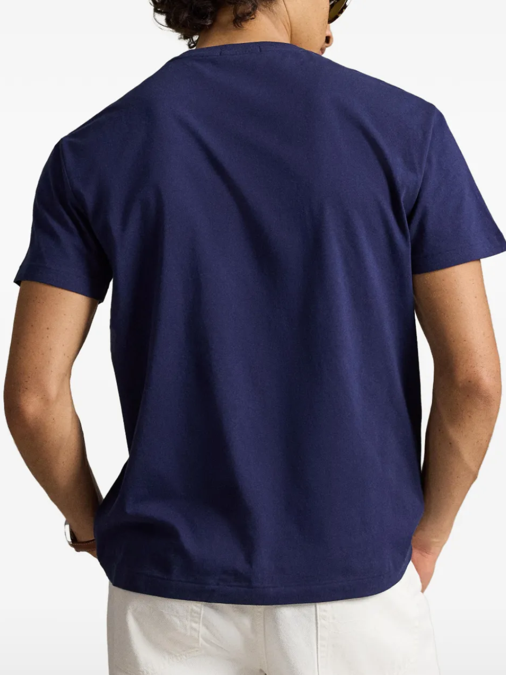 RALPH LAUREN Classic Fit Logo Knit Jersey T-Shirt Newport Navy