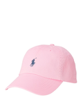 RALPH LAUREN Cotton Chino Baseball Cap Carmel Pink /Blue