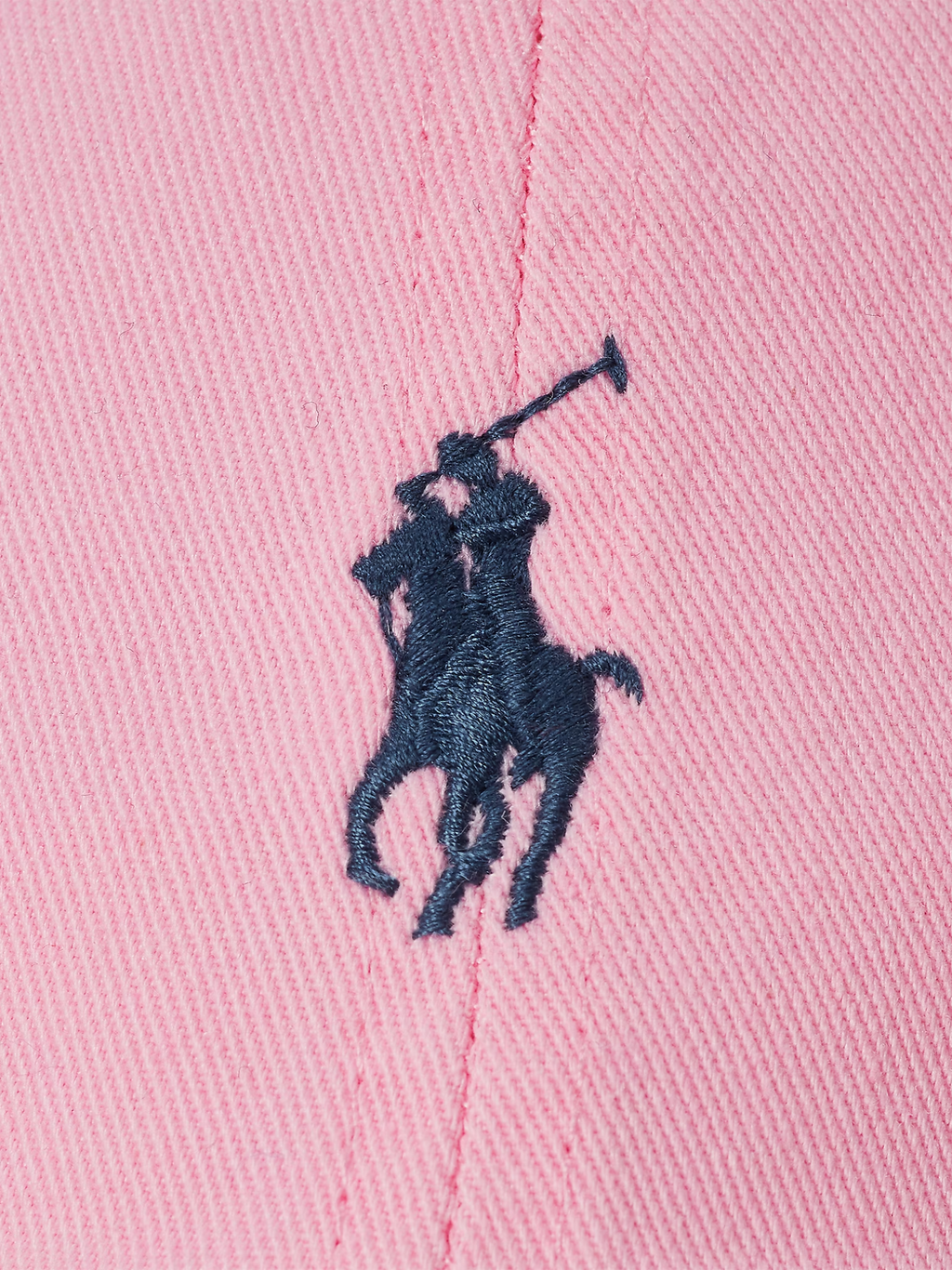 RALPH LAUREN Cotton Chino Baseball Cap Carmel Pink /Blue