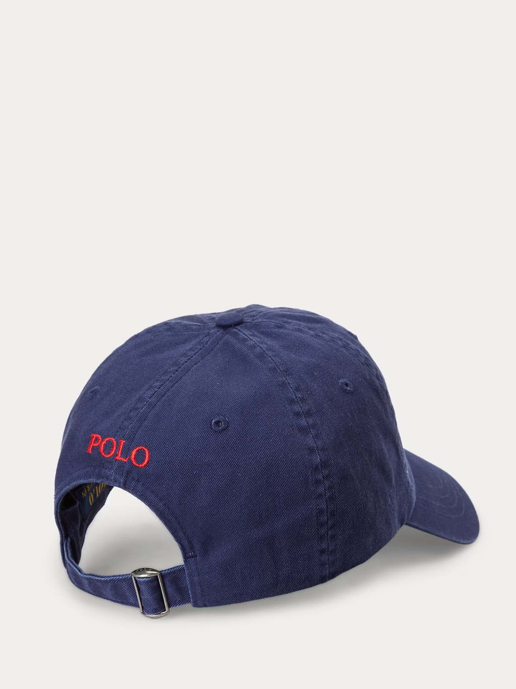 RALPH LAUREN Cotton Chino Baseball Cap Navy/Red
