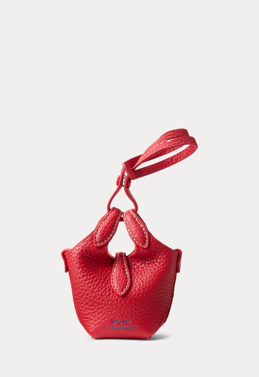 RALPH LAUREN WOMENS Leather Polo Play Bag Charm Cherry
