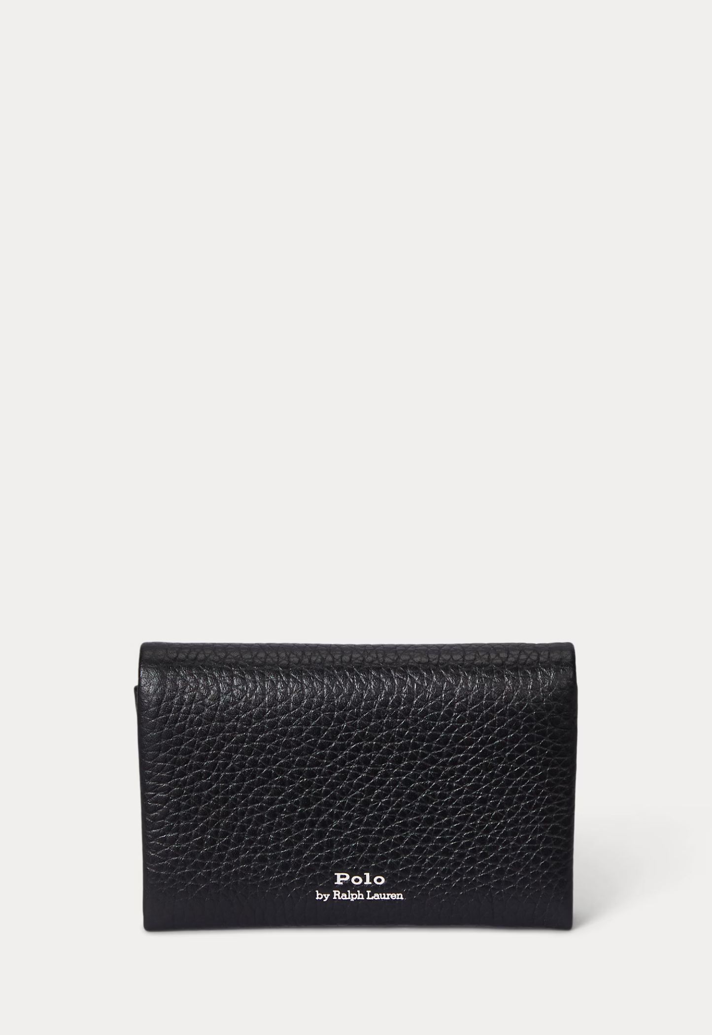 RALPH LAUREN WOMENS Polo Play Leather Snap Card Case Black