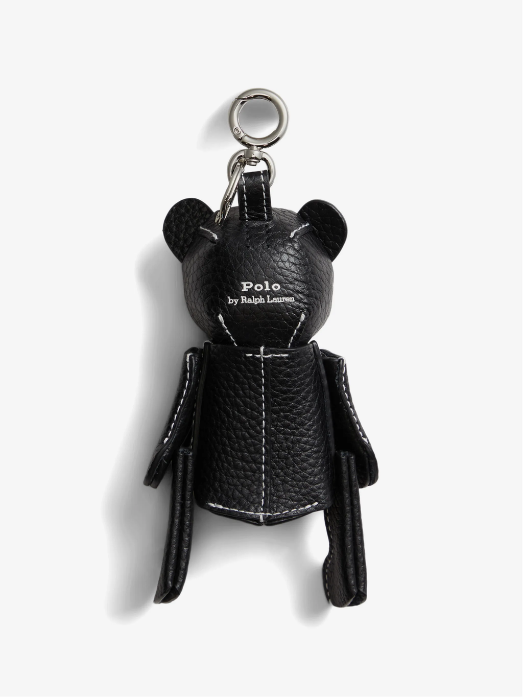 RALPH LAUREN WOMEN Polo Bear Leather Bag Charm Black