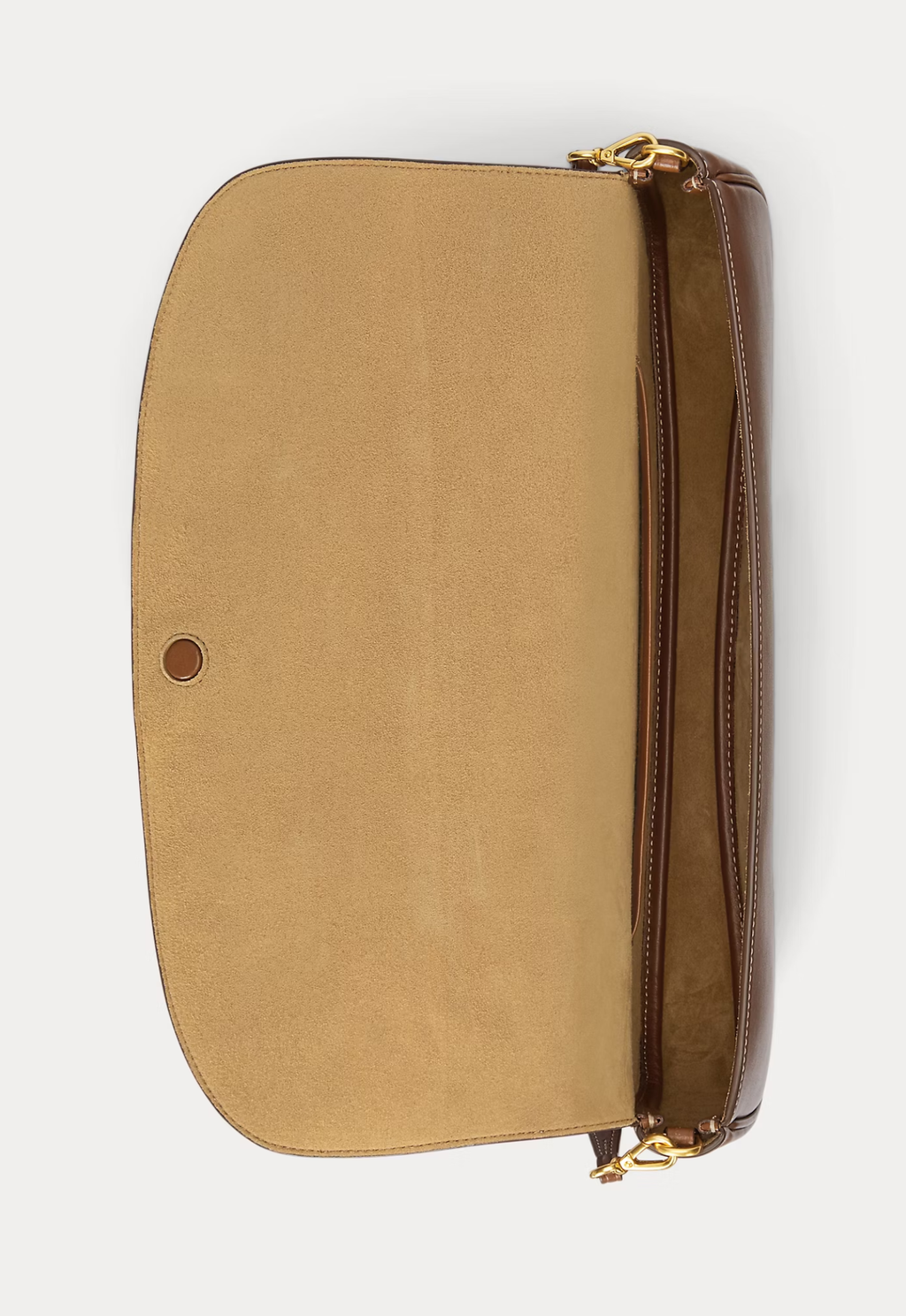 RALPH LAUREN WOMEN Bellport Leather Long-Flap Clutch Cuoio
