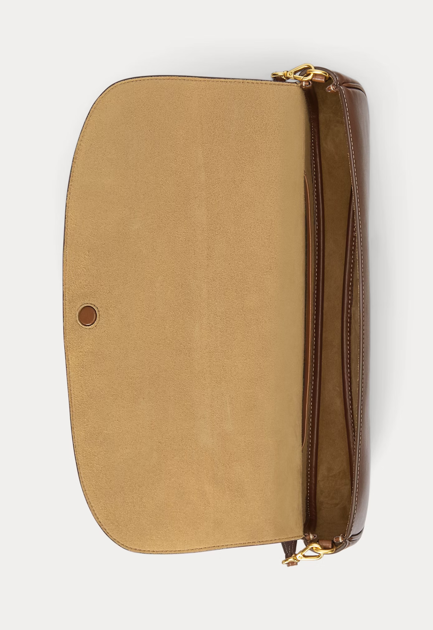 RALPH LAUREN WOMEN Bellport Leather Long-Flap Clutch Cuoio