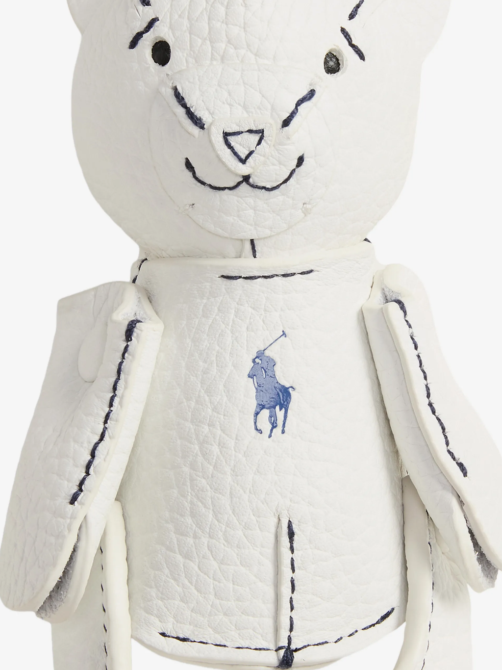 RALPH LAUREN WOMEN Polo Bear Leather Bag Charm White