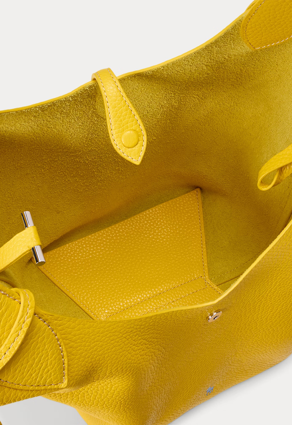 RALPH LAUREN WOMEN Polo Play Leather Tote Canary Yellow