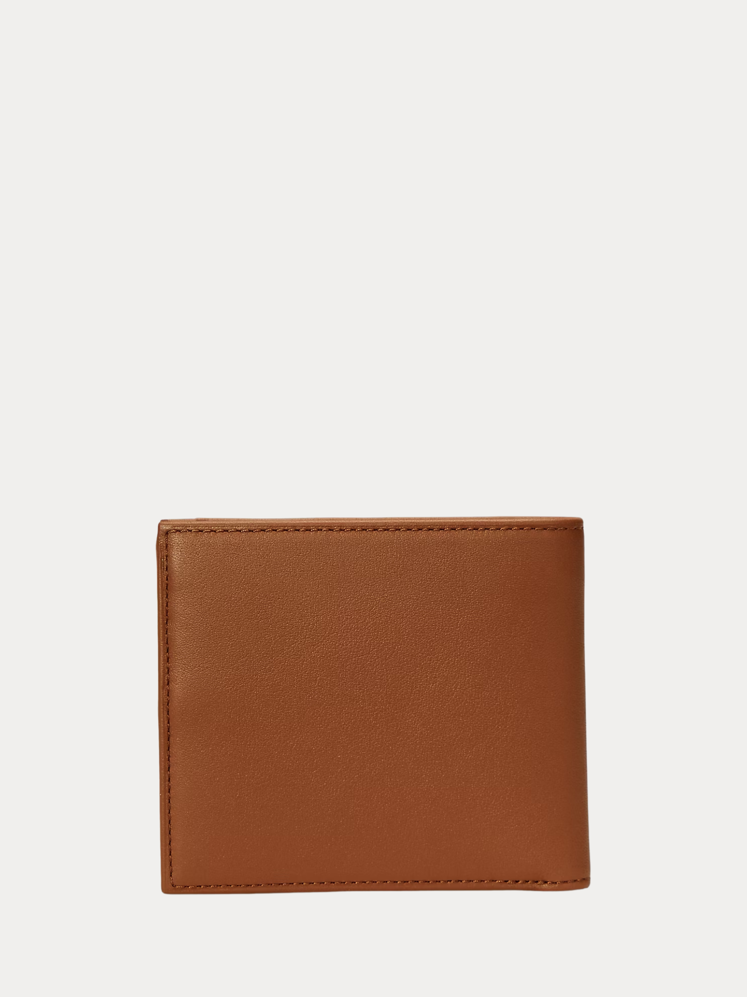 RALPH LAUREN Smooth Leather Billfold Wallet Saddle