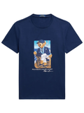RALPH LAUREN Custom Slim Fit Polo Bear T-Shirt Newport Bear-Newport Navy