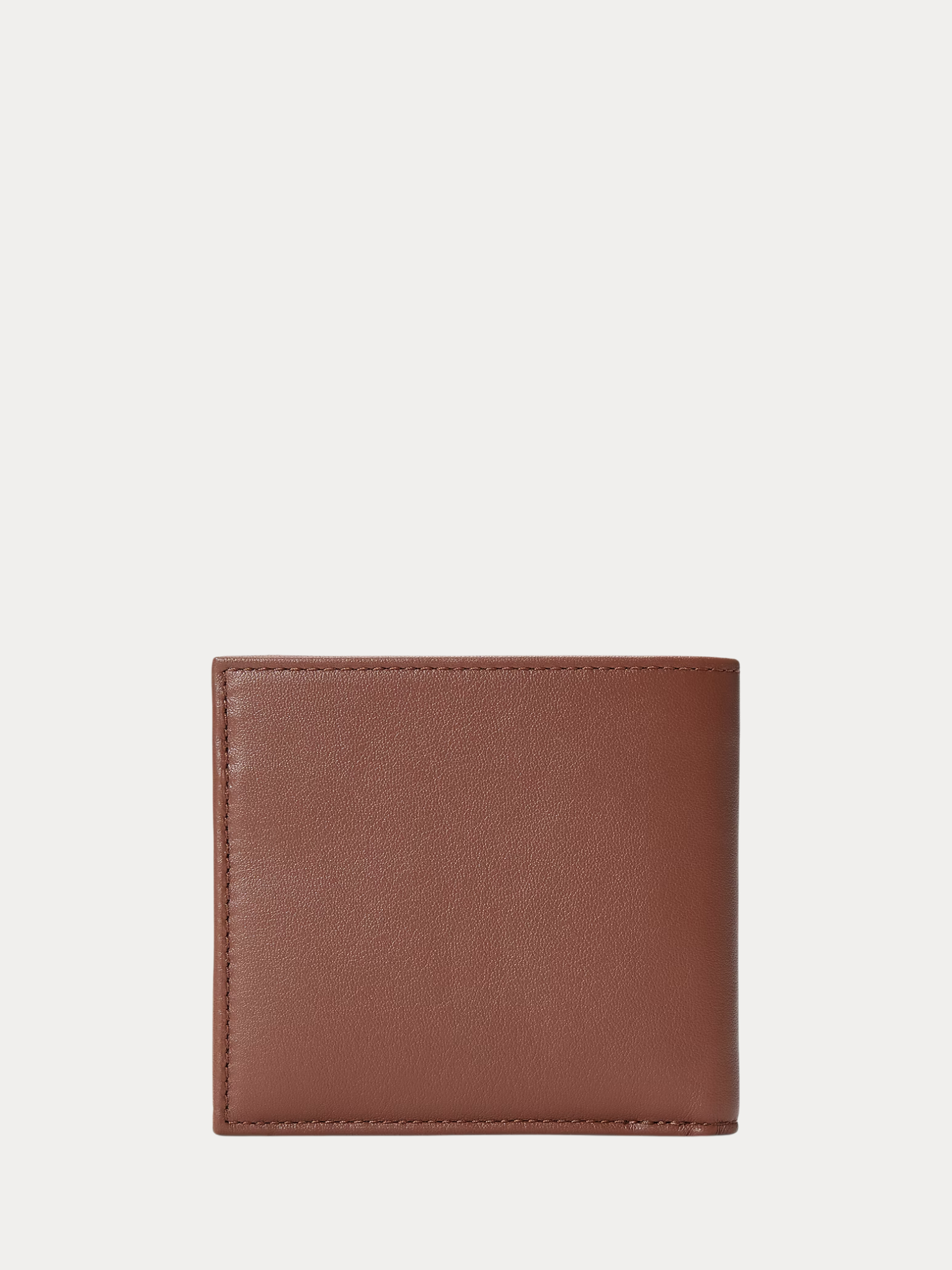 RALPH LAUREN Smooth Leather Billfold Coin Wallet Saddle