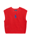 RALPH LAUREN WOMEN Big Pony Crocheted Cotton Jumper Petal Rose